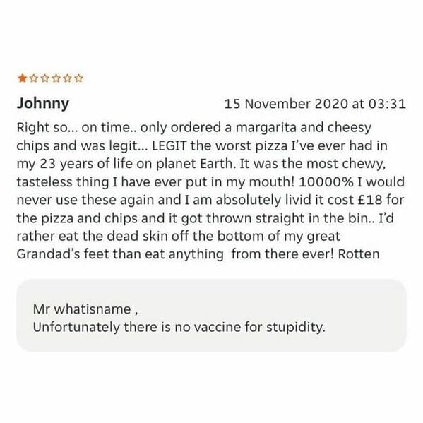 40 Funniest And Most Unhinged Restaurant Reviews From 'Takeaway Trauma' - Jarastyle