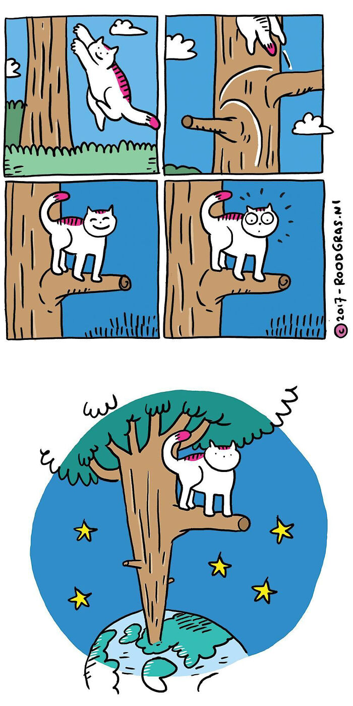 40 Hilarious Wordless Cat Comics Purrfectly Portraying Their Mischievous Antics - Jarastyle