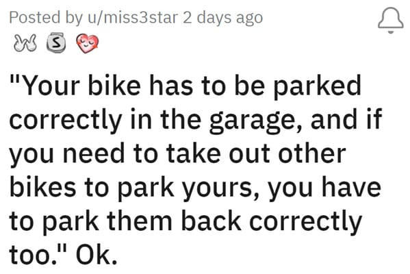 Worker Maliciously Complies With Supervisor’s Request To Park Bike in Designated Spot, Resulting In 6 Hours Of Overtime - Jarastyle