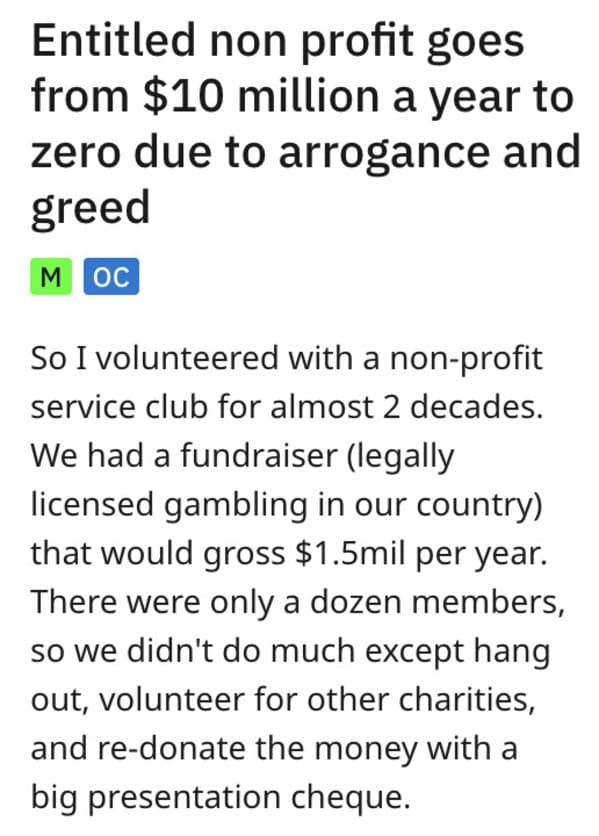 Entitled Non-Profit's Arrogance And Greed Lead To Employee's Departure; Blames Ex-Employee For $10 Million Fundraiser's Collapse - Jarastyle