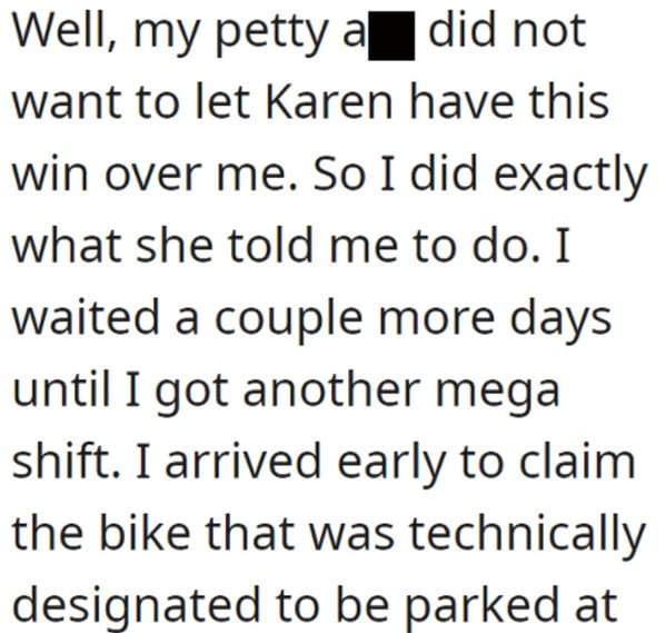 Worker Maliciously Complies With Supervisor’s Request To Park Bike in Designated Spot, Resulting In 6 Hours Of Overtime - Jarastyle