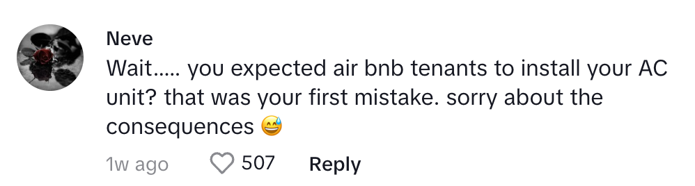 Airbnb Host Tries Complaining About Renter Who Didn't Install The AC Unit, But People In The Comments Give Zero Sympathy - Jarastyle