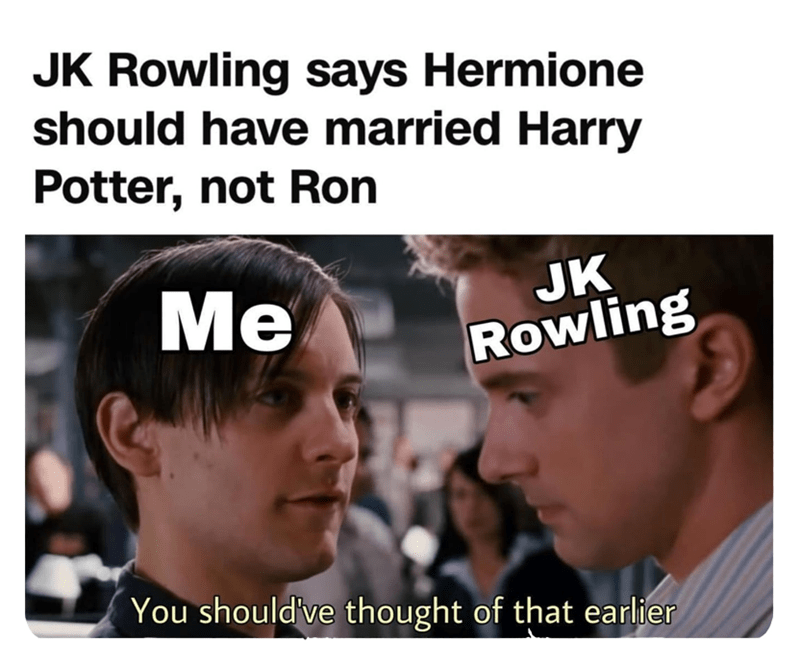 Funny Ron and Hermione meme