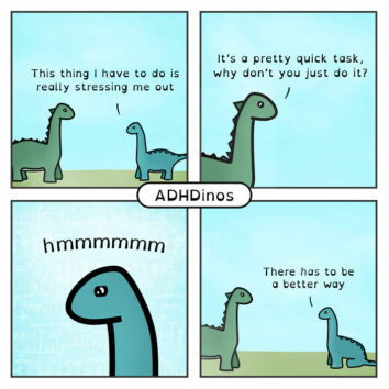 40 Comics From ADHDinos That Makes Living With ADHD Hilariously Relatable