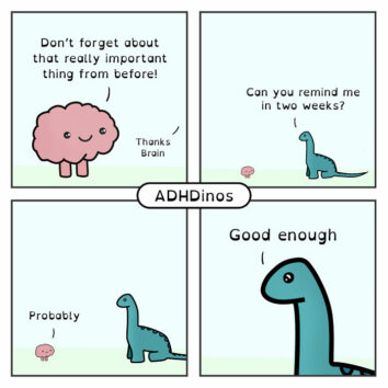 40 Comics From ADHDinos That Makes Living With ADHD Hilariously Relatable