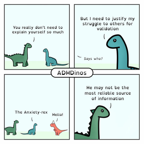 40 Comics From ADHDinos That Makes Living With ADHD Hilariously Relatable