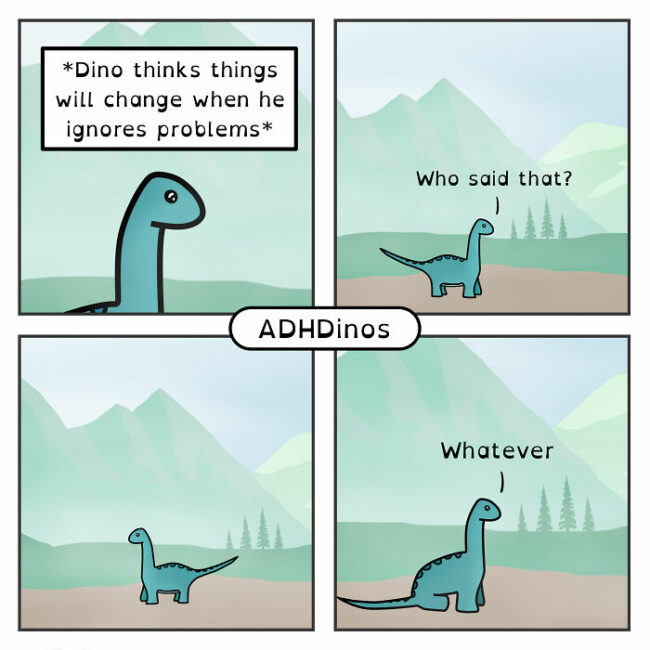 40 Comics From ADHDinos That Makes Living With ADHD Hilariously Relatable