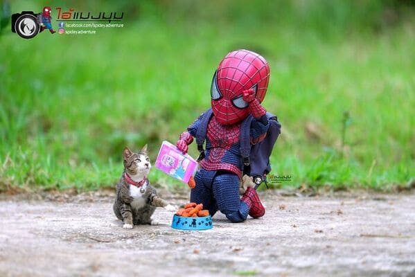 Baby Spidey's Whimsical Journeys With Furry Friends: 30 Photos By ...