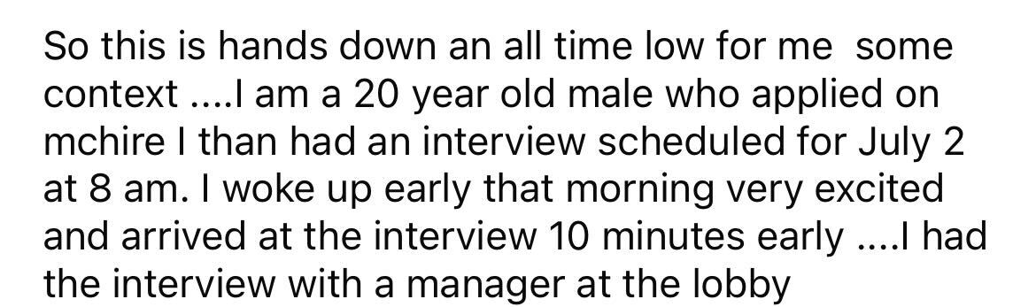 Job Hunter Doesn't Just Get Rejected By McDonald's, He Gets Completely Ghosted By The Manager After 2 Interviews - Jarastyle