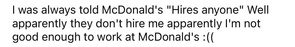 Job Hunter Doesn't Just Get Rejected By McDonald's, He Gets Completely Ghosted By The Manager After 2 Interviews - Jarastyle