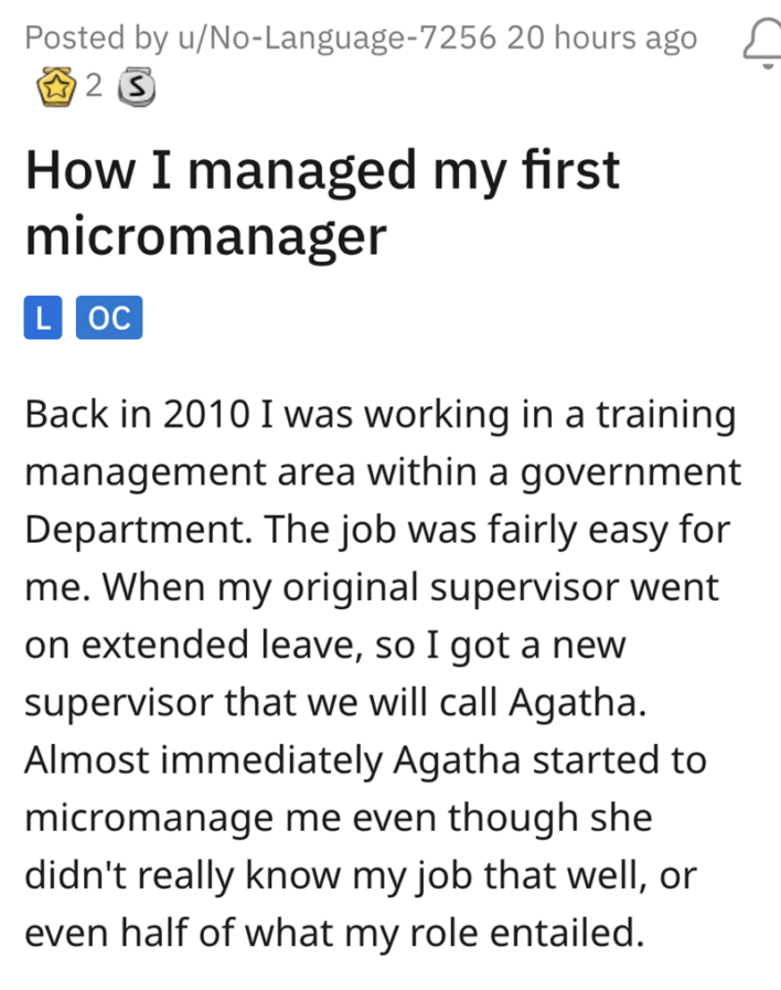 New Manager Tries To Micromanage Worker So They Do Only Exactly What