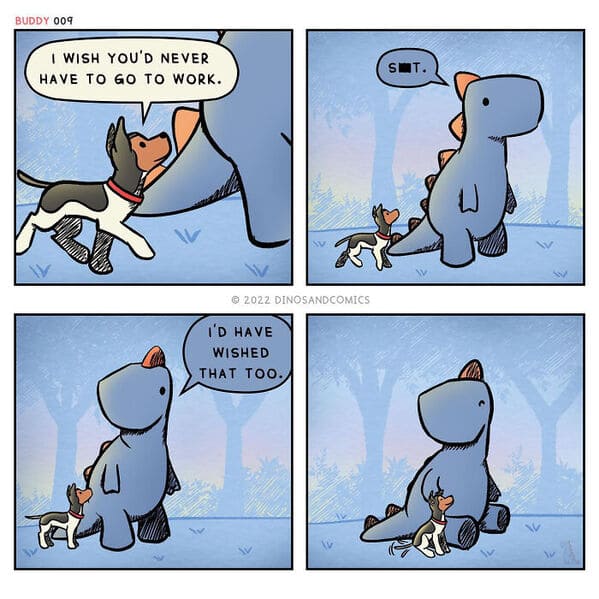 Artist Illustrates 35 Dream Dialogues With His Beloved Dog In Heartwarming Comics - Jarastyle