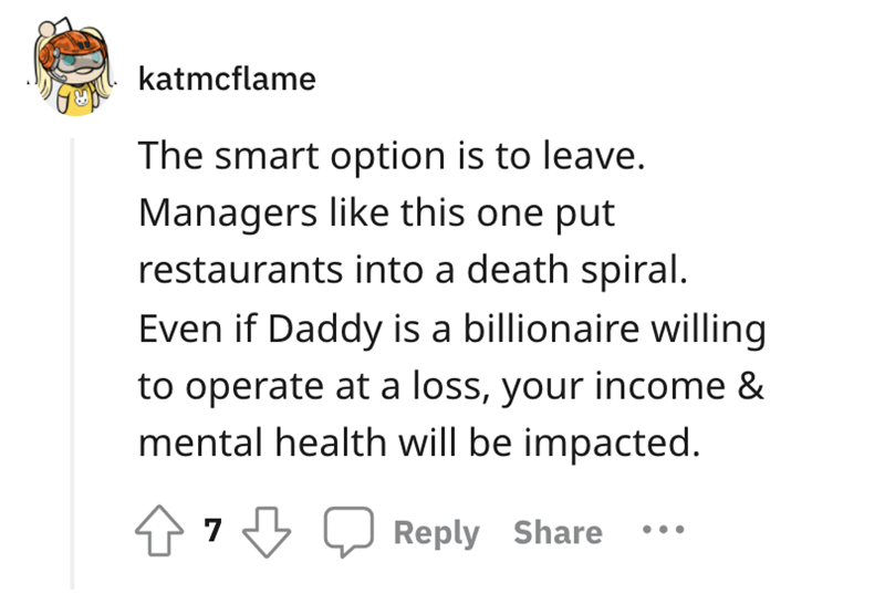 Restaurant Worker Shares Their Nightmare Experience Working For A Nepotism Hire Boss Who Had Zero Work Experience - Jarastyle