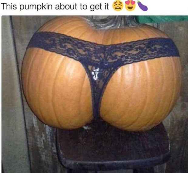 thicc pumpkin in thong