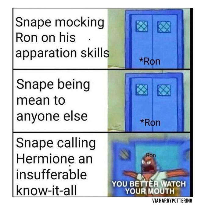 Ron & Snape - Harry Potter Memes