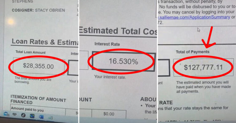 ‘My 19-year-old daughter would have to pay back $127k just to borrow $28k.’ Mom Reveals Staggering 16% Interest For Student Loan In Viral TikTok