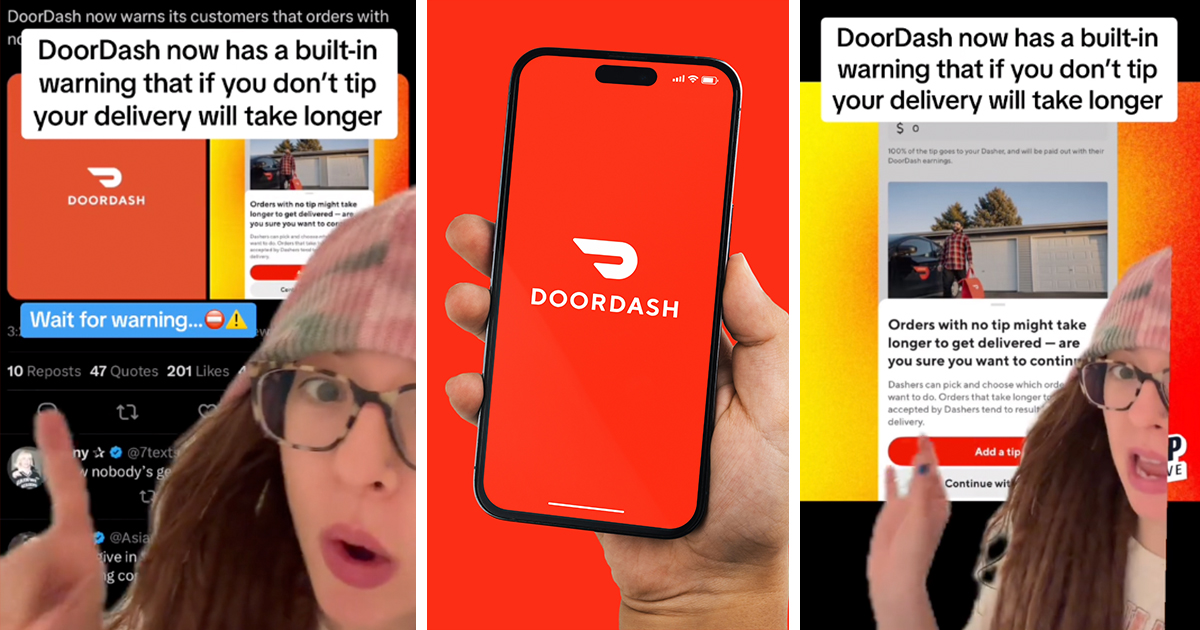 DoorDash warns customers who don't tip