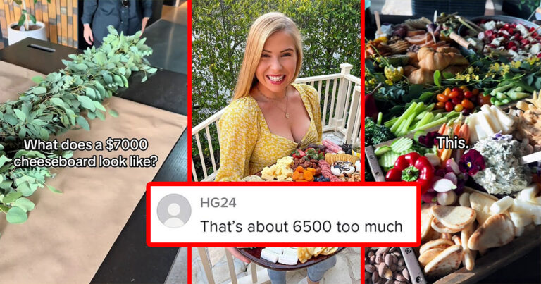 Woman Tries To Justify Charging $7000 For Her Cheese Board After People In The Comments Freaked Out