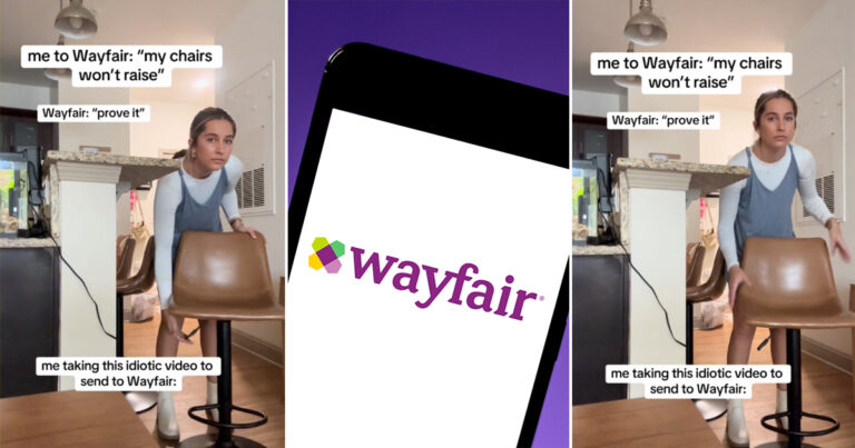 Woman Claims Wayfair Made Her Prove That Her Purchase Was Dysfunctional
