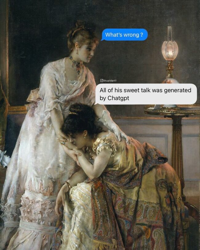 Artist Adds Humorous And Profound Captions To Paintings, Giving Them