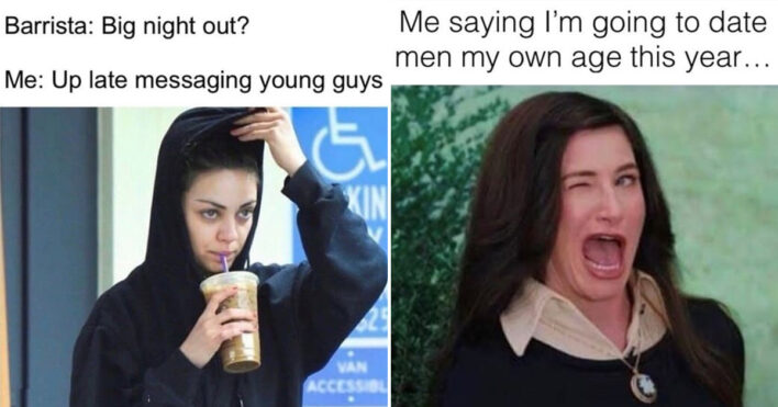 A humorous take on dating one's own age