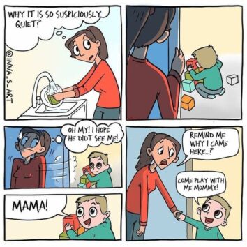 50 Funny Mom Comics From Inna Sacali That Get A Little Too Real