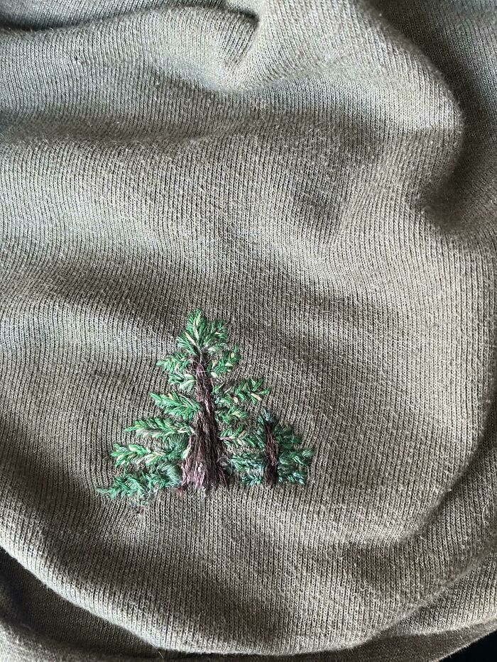 Thank you to whichever user suggested this cat scratch patching. Love it so  much! : r/Visiblemending