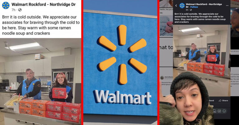 Walmart Called Out For Offering Their Employees “55-Cent Ramen” After Coming To Work In A Blizzard