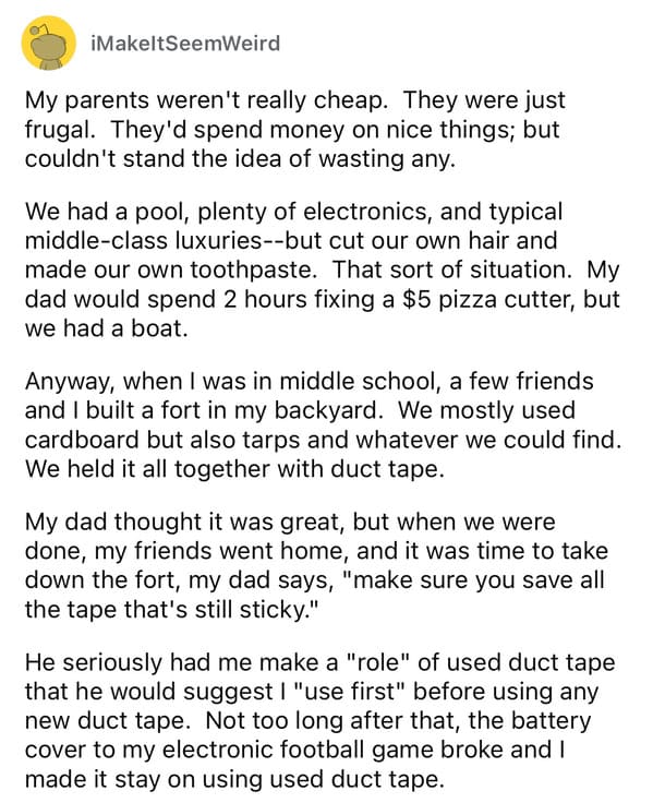 40 People With Cheap Parents Share Their Hilariously Tightfisted Tales - Jarastyle