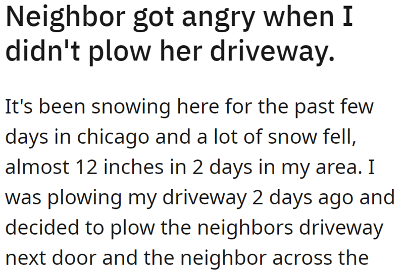 Snow Shoveling Man Takes Petty Revenge On Neighbor Who Takes It For Granted - Jarastyle