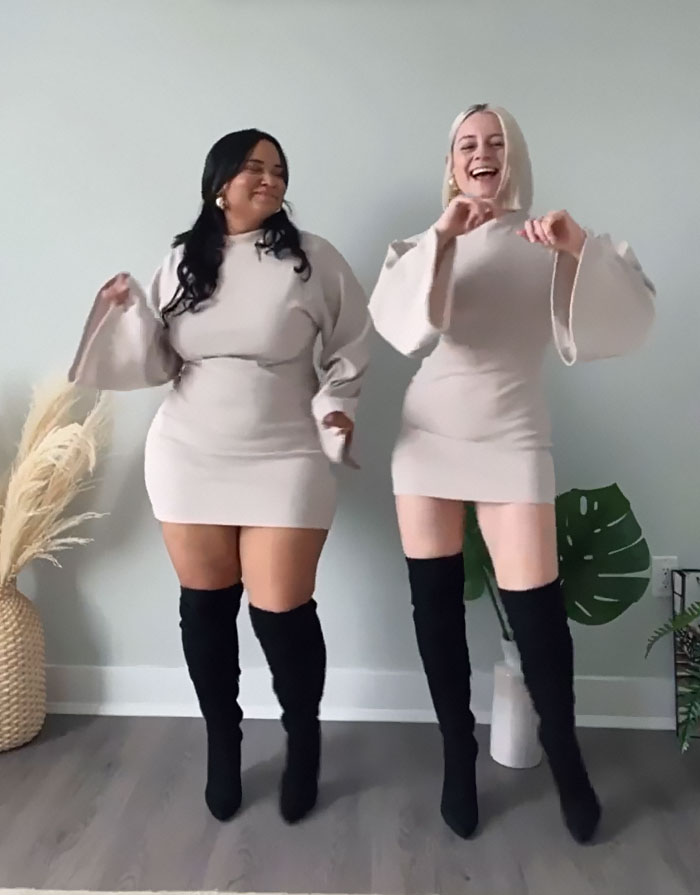 Two Friends Wear The Same Outfits In Wholesome Photo Series Proving There Is No 'Ideal' Body Type (40 Pics) - Jarastyle