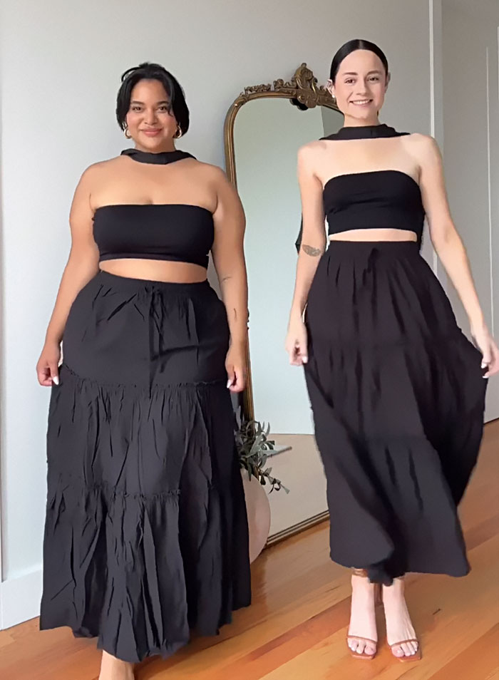 Two Friends Wear The Same Outfits In Wholesome Photo Series Proving There Is No 'Ideal' Body Type (40 Pics) - Jarastyle