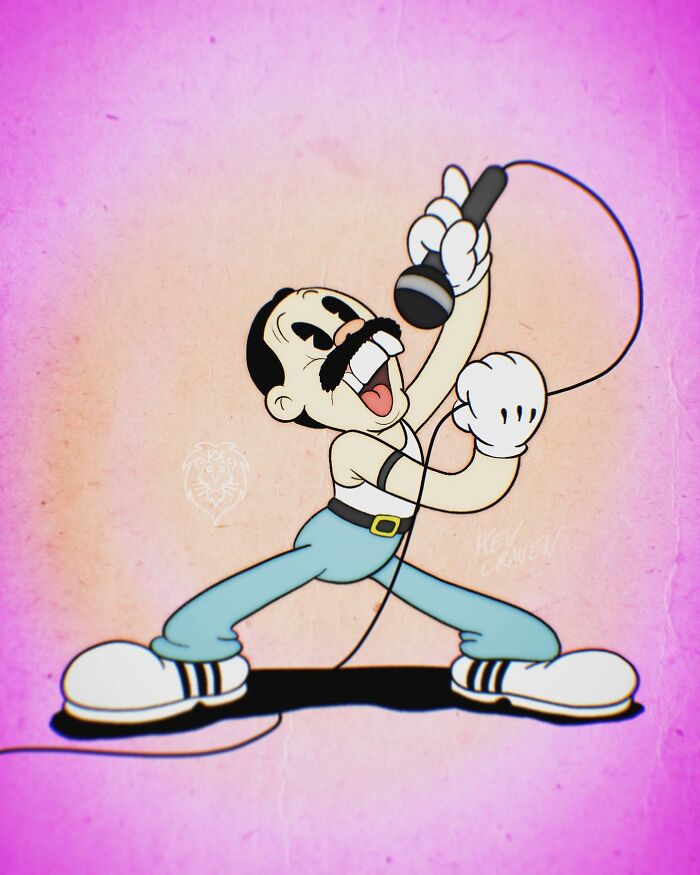 20 Iconic Rockstars Reimagined As 1930s Cartoons From Artist Kev Craven - Jarastyle