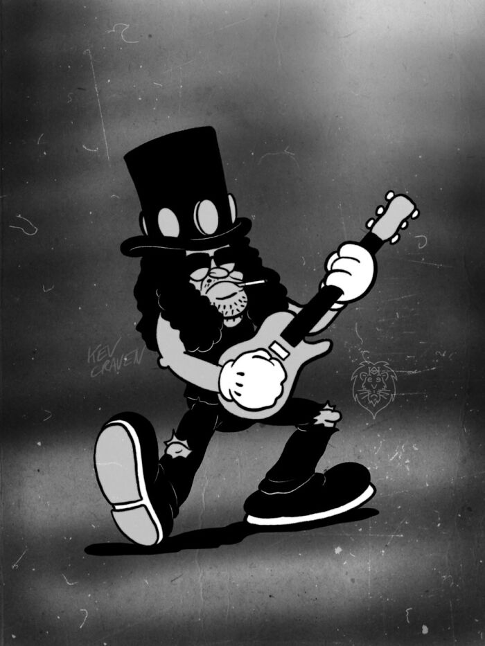 20 Iconic Rockstars Reimagined As 1930s Cartoons From Artist Kev Craven