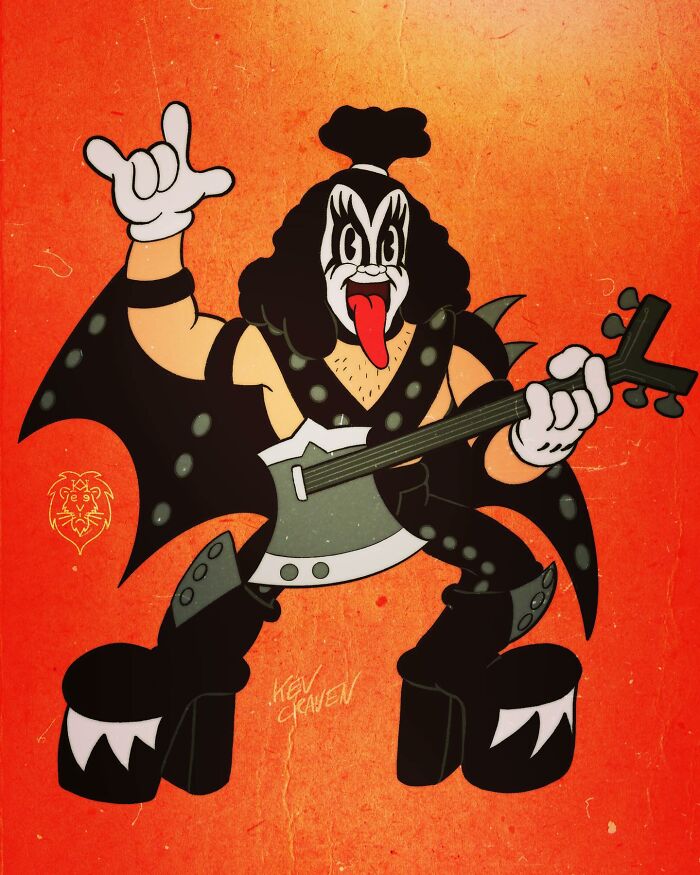 20 Iconic Rockstars Reimagined As 1930s Cartoons From Artist Kev Craven - Jarastyle