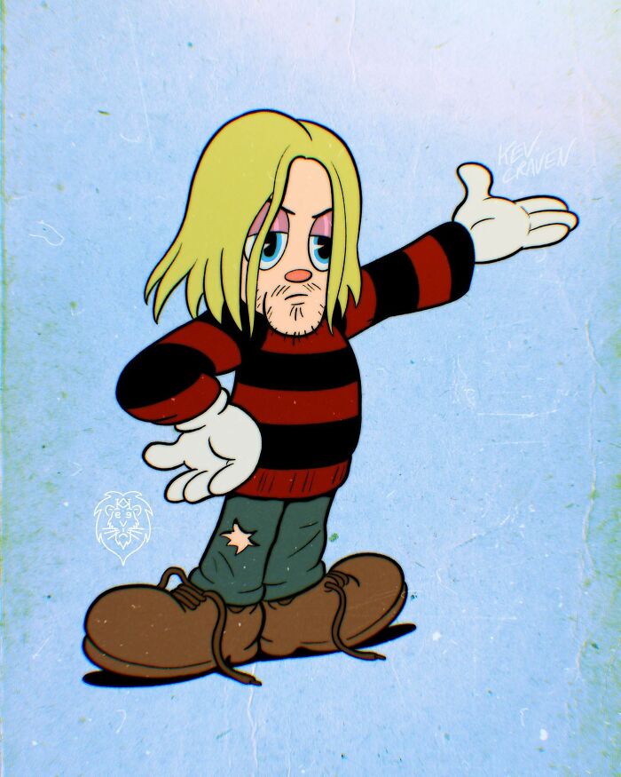 20 Iconic Rockstars Reimagined As 1930s Cartoons From Artist Kev Craven - Jarastyle