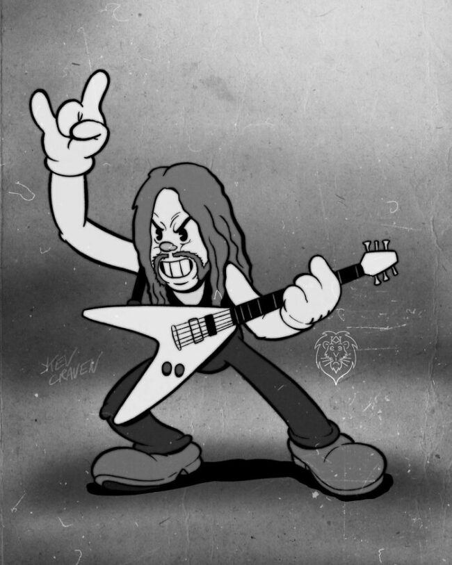 20 Iconic Rockstars Reimagined As 1930s Cartoons From Artist Kev Craven