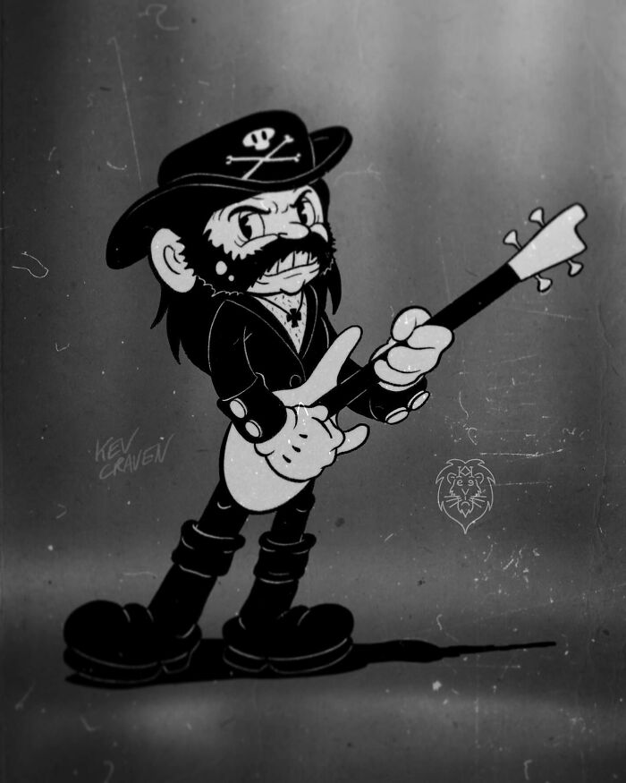 20 Iconic Rockstars Reimagined As 1930s Cartoons From Artist Kev Craven - Jarastyle