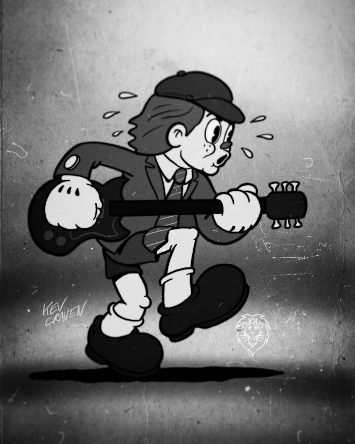 20 Iconic Rockstars Reimagined As 1930s Cartoons From Artist Kev Craven - Jarastyle