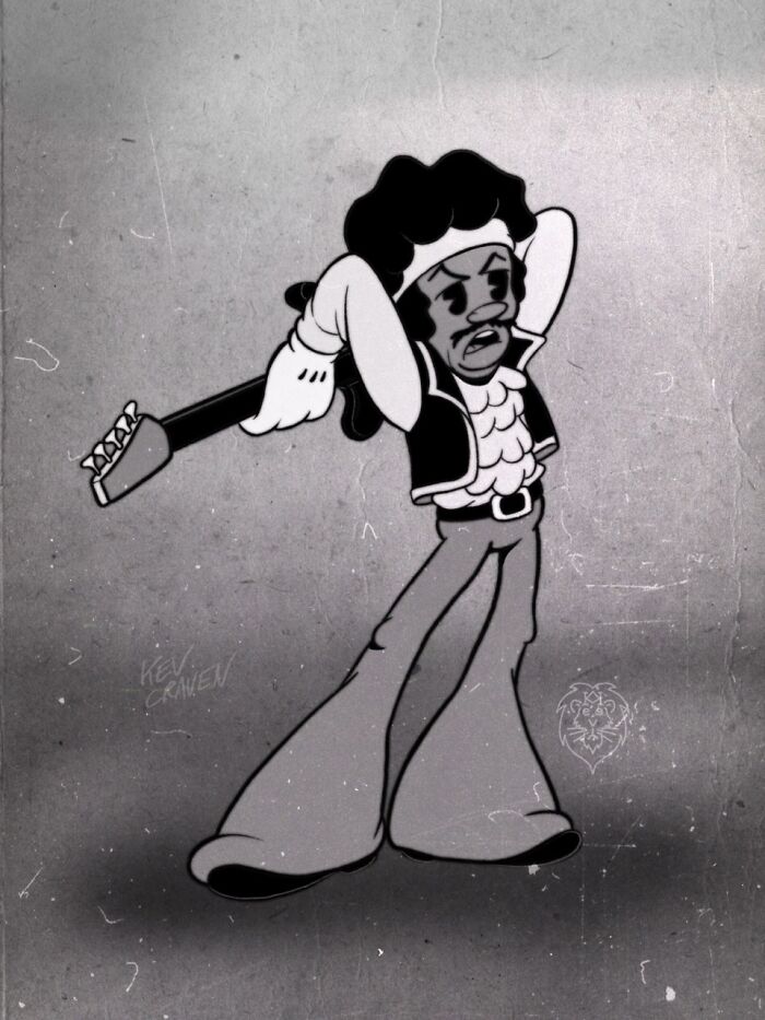 20 Iconic Rockstars Reimagined As 1930s Cartoons From Artist Kev Craven - Jarastyle