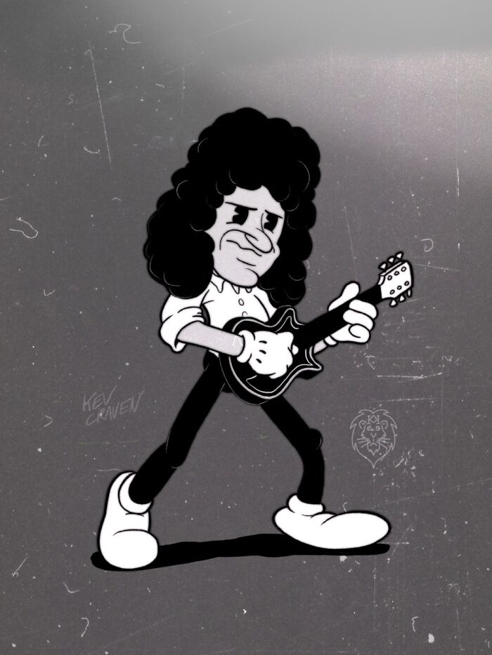 20 Iconic Rockstars Reimagined As 1930s Cartoons From Artist Kev Craven