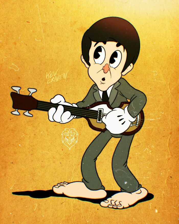 20 Iconic Rockstars Reimagined As 1930s Cartoons From Artist Kev Craven - Jarastyle