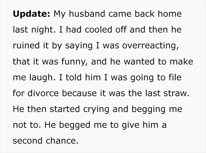 Husband Left Alone And Broke After His "Funny" Prank Makes Wife Give Up On Their Relationship - Jarastyle
