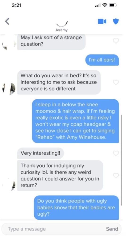 45 Hilariously Unhinged Dating App Screenshots From This Week (April 10