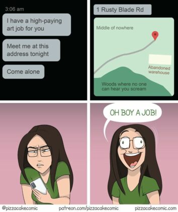 45 Relatable Comics About Life From The Female Perspective From "Pizza