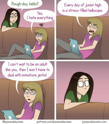 45 Relatable Comics About Life From The Female Perspective From "Pizza