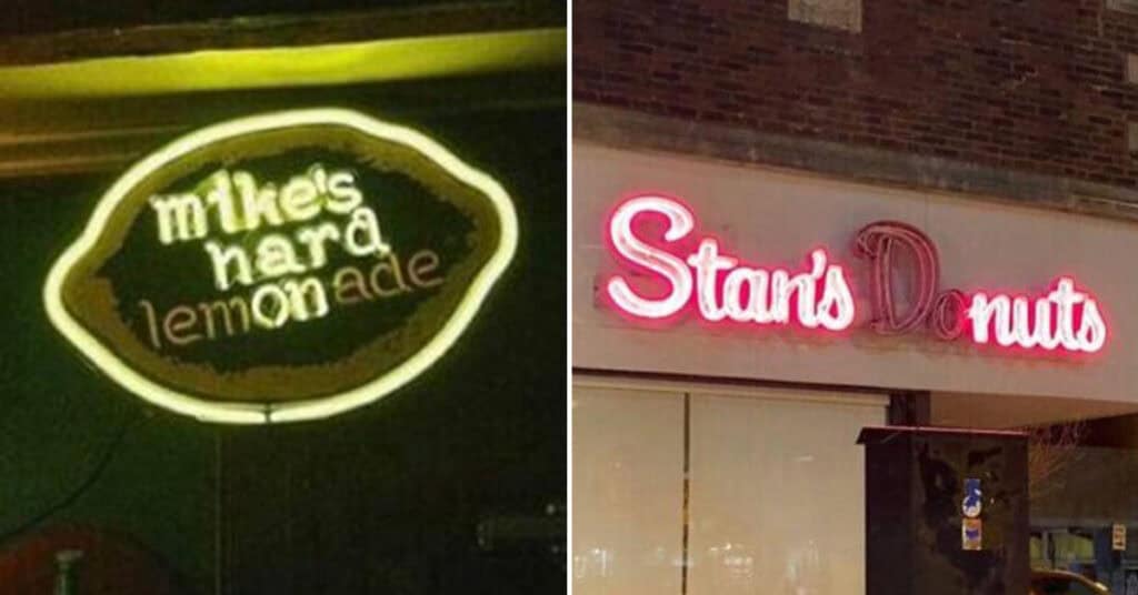 40 Neon Sign Fails That Are Unintentionally Hilarious