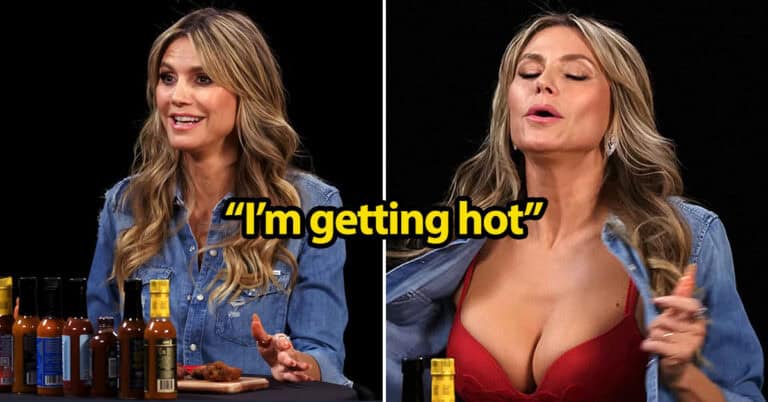 Heidi Klum Takes Off Shirt In The Middle Of Hot Ones Interview