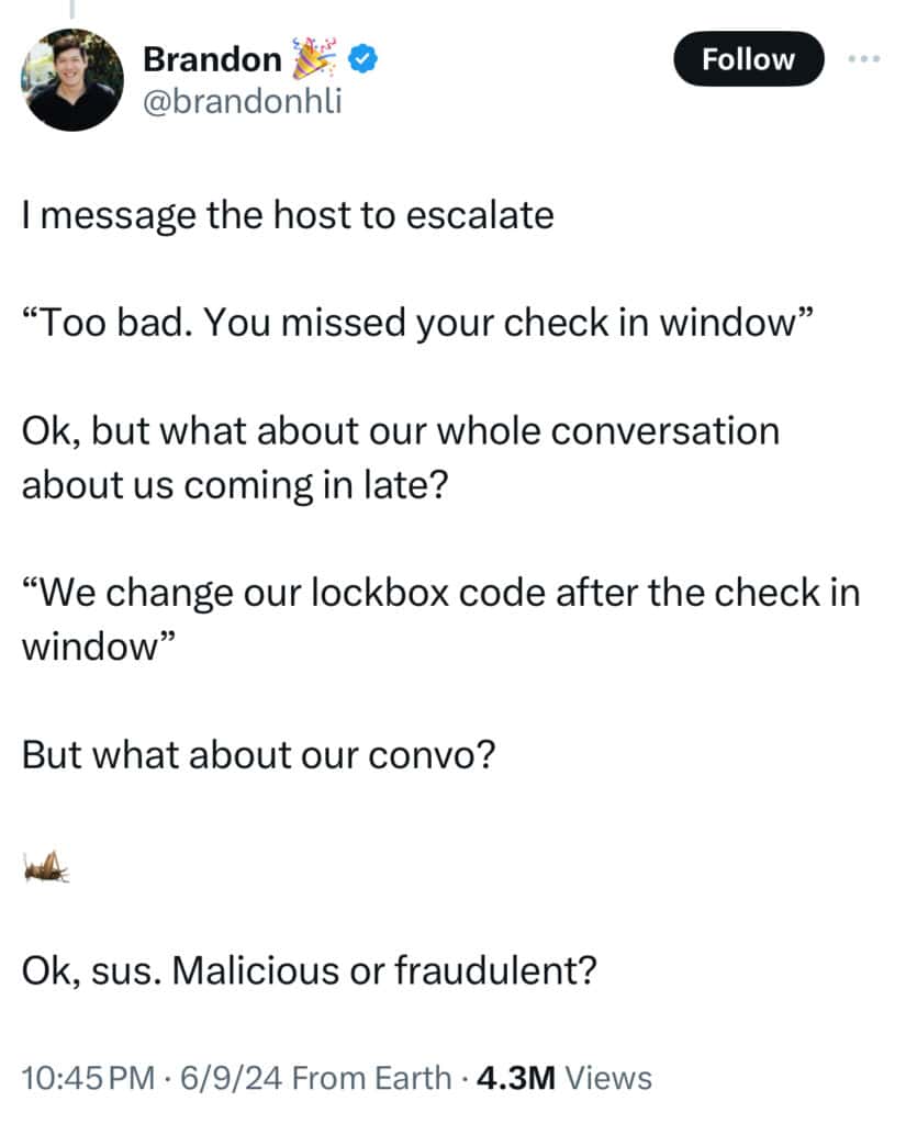 Man Exposes Airbnb Scam After Being Left Stranded In The Rain At 3 AM