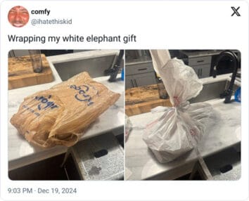 25 Funny White Elephant Tweets That Are The Real Gift This Holiday Season